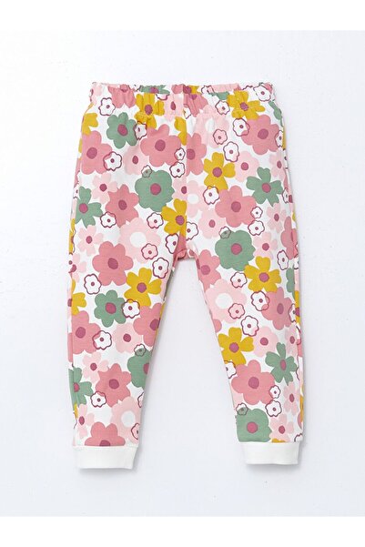LC Waikiki Lcw Baby Elastic Waist Floral Baby Girl Sleepwear Bottom
