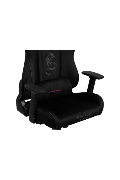 XMAX / Rio Pus Balerion Terletmez Kadife Kumaş Siyah Gaming Oyuncu Koltuğu / 120 Kg Taşır