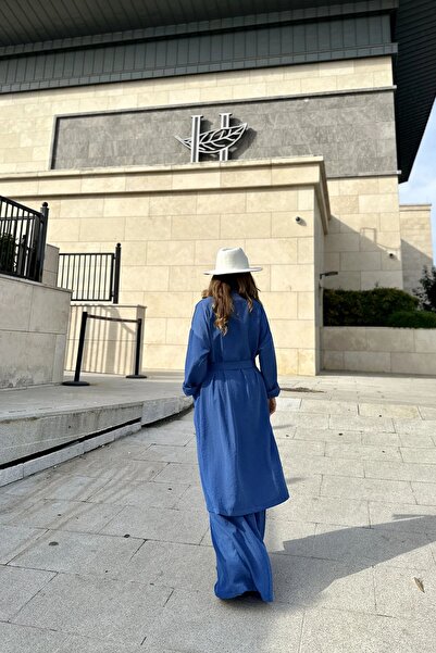 NEW LAVİVA Women's Kupra Kimona Belted-Elastic Waist-Shabby Suit