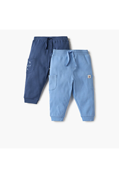 Juniors Textured Cargo Joggers with Drawstring Closure - Set of 2