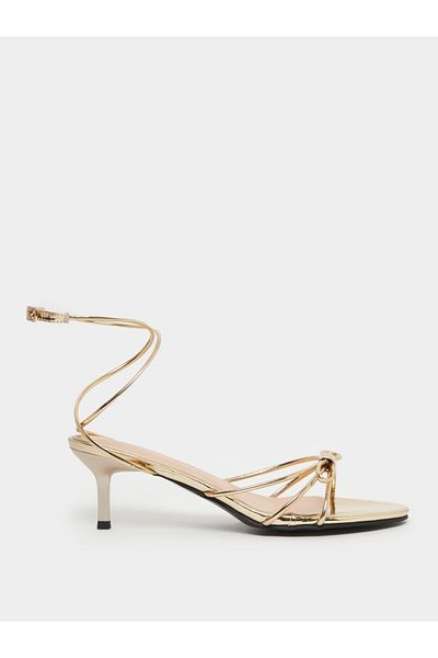 Styli Bow Strappy Stiletto Heel Sandals