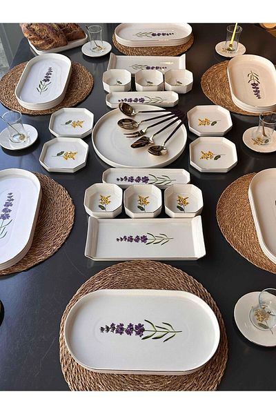 ROSSEV Breakfast Set Mimosa 51 Pieces for 6 People