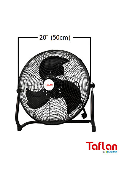Kaşkar / Taflan TAFLAN - KAŞKAR TX-20-F (FF500A) SANAYİ TİPİ 130W YER VANTİLATÖRÜ 20''