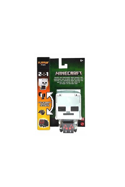 mattel Minecraft Flippin' Figs Spider Jockey & Spider Action Figure JCN24