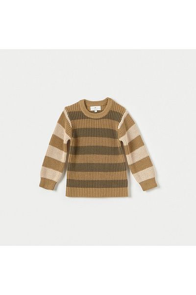 Juniors Colourblock Sweater with Crew Neck and Long Sleeves