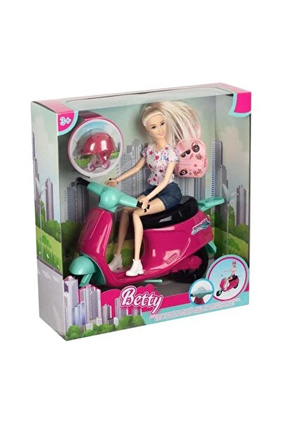 divendi-ro Jucărie Vespa cu păpușă, vârsta 3+ ani, 30x10x33cm, roz