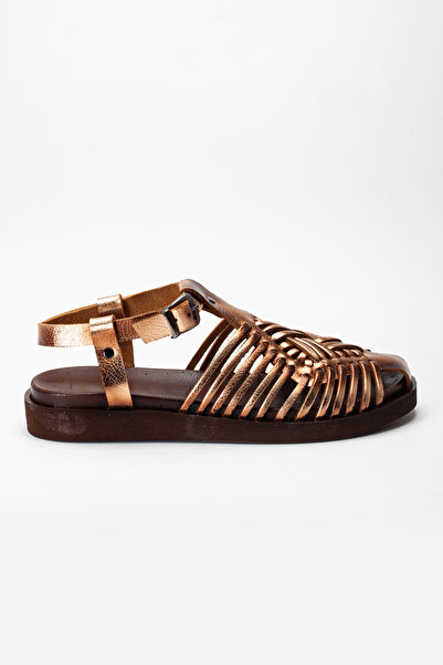 brawerlife Women's Braided Hundred Percent Leather Orthopedic Comfortable and Stylish Sandal