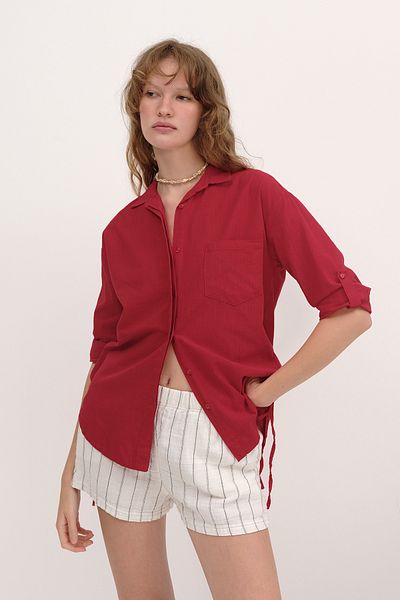 Addax Lacing Detailed Shirt G2480