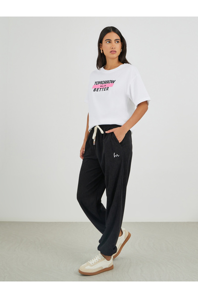 Styli Relaxed Fit Joggers with Drawstring