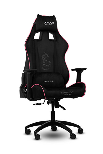 XMAX / Rio Plus Balerion Terletmez Kadife Kumaş Siyah Gaming Oyuncu Koltuğu / 120 Kg Taşır