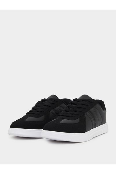 Styli Faux Suede Lace Up Platform Sole Sneakers