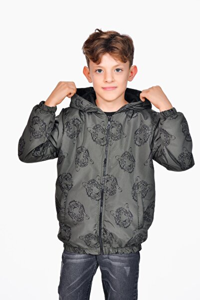 Kamex ASLAN Baskılı Kapşonlu ERKEK ÇOCUK MONT YAĞMURLUK