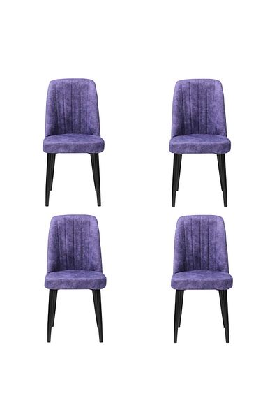 ARTA DOOR Set 4 Scaune Artemis Picior Negru