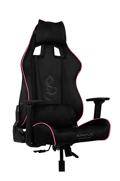 XMAX / Rio Plus Balerion Terletmez Kadife Kumaş Siyah Gaming Oyuncu Koltuğu / 120 Kg Taşır
