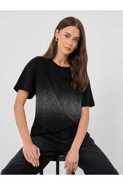 Styli Embellished Short Sleeve Oversized T-Shirt