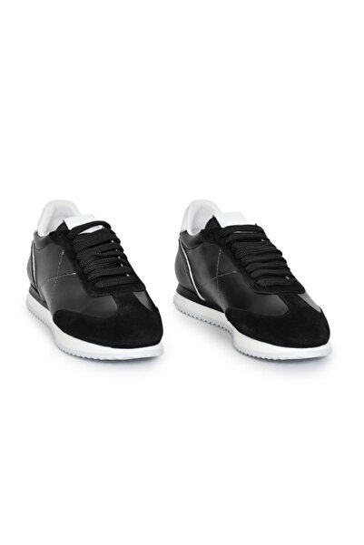 Tuna Genuine Leather Black Men's Sneaker - Eva Sole 0804
