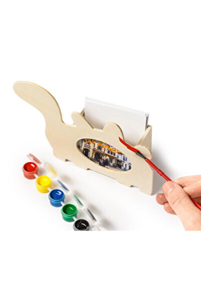 Gadget Master Photo Frame 'Dragon' Wooden with Coloring Accessories