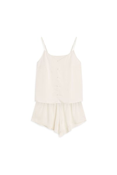 ESOTIQ Set pijamale pentru femei, format din două piese, top și pantaloni scu...