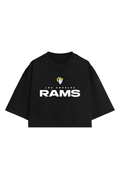 BA Sportswear تي شيرت لوس أنجلوس رامز لكرة القدم باللون الأسود مقاس كبير