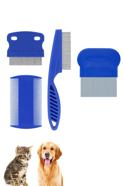 Beatitude Lice Comb Set Pet Grooming Kit Feather Collection Comb Cat Dog Cleaning Comb Anti-Flea