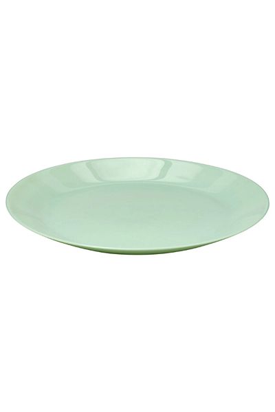 TAGESAN Oftast 6 Pieces 25 cm Light Green Plates, 6-Piece Dinner Plates, Toughened Tempered Glass
