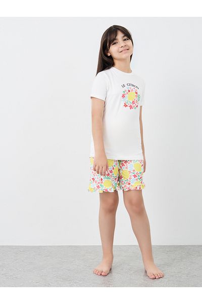 Styli Graphic Print Short Sleeve T-Shirt and Shorts Pyjama Set