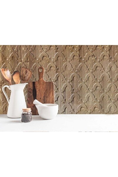 TİNK 3 Boyutlu Duvar Paneli Kabartmalı Salon Desen Pvc 41x41 cm/ 6 Adet /1 m² Antik