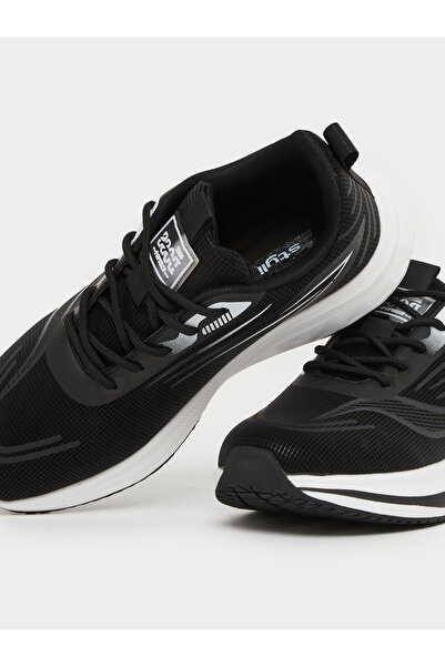 Styli Printed Panelled Lace Up Sneakers