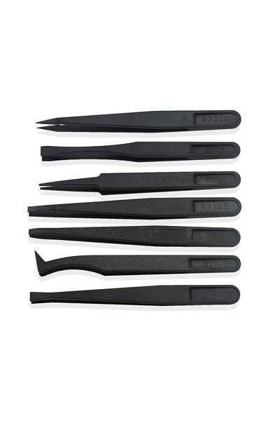 CoreParts 7 in 1 Black Plastic Tweezers, MSPP70476