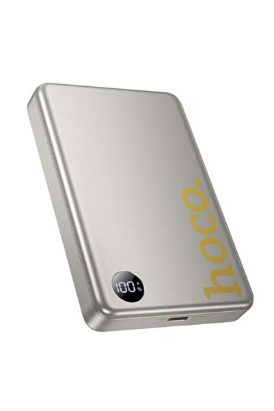 REDz Accessories Μπαταρία Hoco Q34 Magsafe, εξαιρετικά λεπτό Powerbank, χωρητικότητα 10.000mAh, γρήγορη ασύρματη φόρτιση, μπεζ