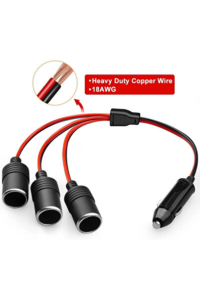 DESTE ELEKTRONİK SE-7021 Araç Çakmaklık Çoğaltıcı Çakmaklık Dağıtıcı 1 Erkek ...