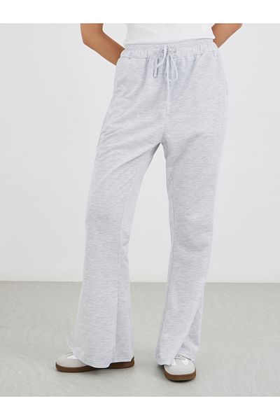 Styli Solid Flared Joggers with Drawstring
