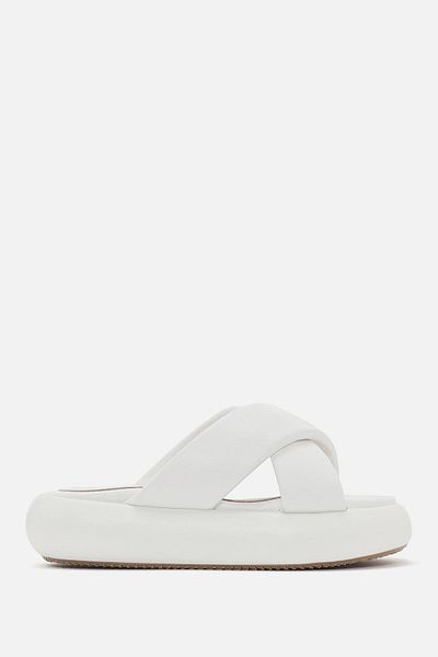 Bestyle Khayt Women's White Thick Sole Slippers