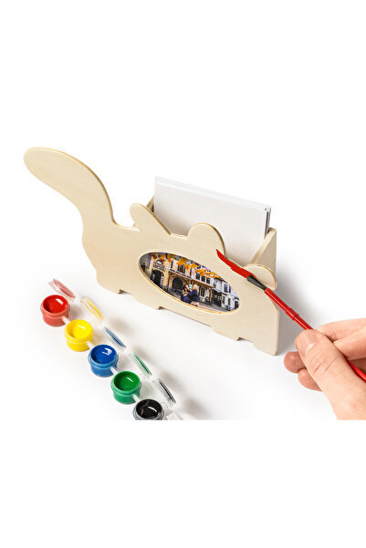 Gadget Master Photo Frame 'Dragon' Wooden with Coloring Accessories