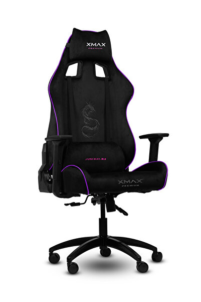XMAX / Rio Plus Balerion Terletmez Kadife Kumaş Siyah Gaming Oyuncu Koltuğu / 120 Kg Taşır