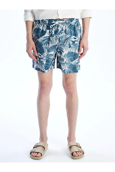 LC Waikiki Xside Green Short Length Patterned Men's Swim Shorts