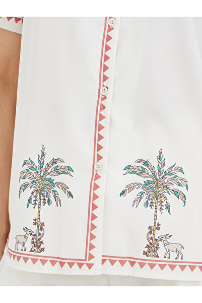 Styli Graphic Printed Buttoned Shirt and Pants Co-Ords