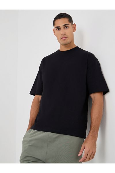 Styli Solid Oversized Round Neck T-Shirt
