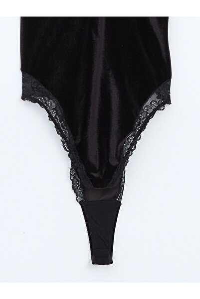 LC Waikiki LCW DREAM Dantel Detaylı Kadife Bodysuit
