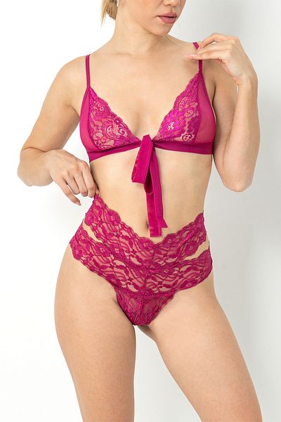 Miorre Σετ Bralette Fantasy Coverless Swan Lace
