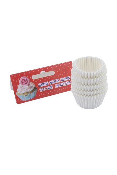 gogiva Minion muffin paper set, White, 2.5x4 cm, 100 pcs