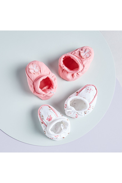 Juniors Floral Detail Booties - Set of 2