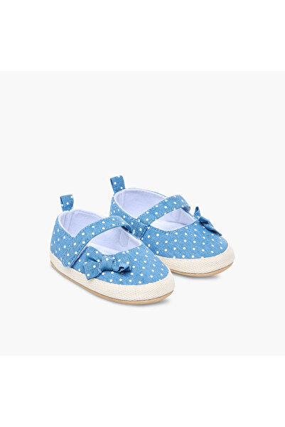 Juniors Polka Dot Booties with Bow Detail