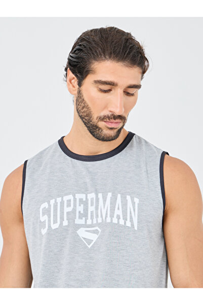 Styli Superman Slogan Print Tank and Shorts Set