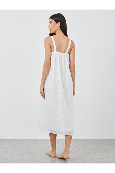 Styli Schiffli Strappy Buttoned Slipdress