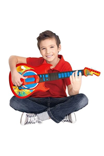 divendi-ro Chitară de jucărie cu tobe, 8 butoane muzicale, sunete demonstrative, volum reglabil, 3+ ani