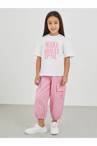 Styli Graphic Print T-Shirt and Cargo Pants Set
