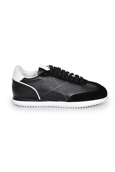 Tuna Genuine Leather Black Men's Sneaker - Eva Sole 0804