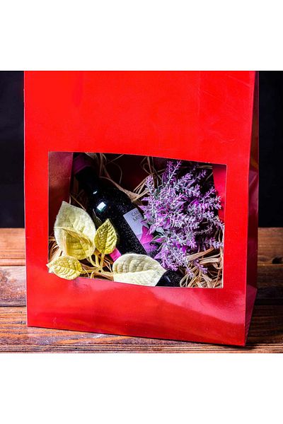 Createur Boxes with window and handle - black (set of 5 pieces)