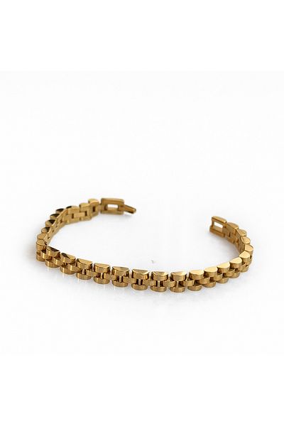 isikaccessories Steel Men's Bracelet Gold